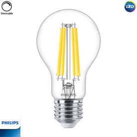 Димируеми филамент LED крушки Philips 11.2W, E27, 1521lm, 2700K, A60, CRI90, 360°