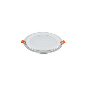 Стъклен LED панел за вграждане VTAC 4740, 220V, 6W, 3000K топла бяла светлина, 420lm, 120°, IP20