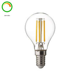 Filament димируеми LED крушки Ultralux LFG41442D E14, 4W, 220V, 4200K, 400lm