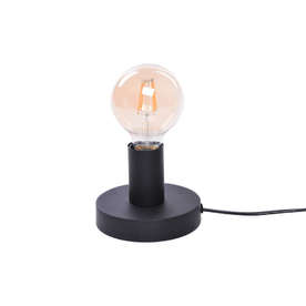 Настолна лампа Rabalux Bowie 6569, 220V, фасунга Е27, метал, цвят черен, черен кабел с ключ