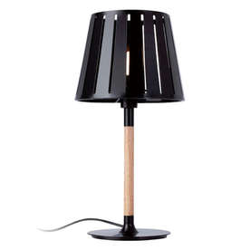 Настолна лампа Faro Barcelona 1xЕ14 черен метал/дърво