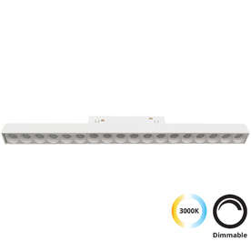 Магнитен линеен LED прожектор 48VDC 18W 1250lm 3000K 24⁰ CRI80 димируем Viokef Lighting 4244408