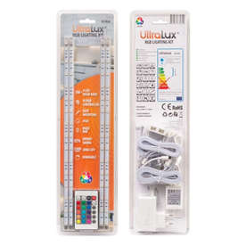 RGB комплект LED ленти с IR контролер и захранване Ultralux KLLRGB, 12VDC, IP20