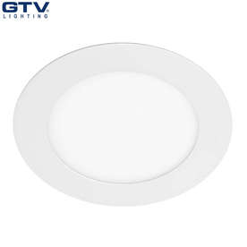 LED панел за вграждане GTV ORIS PLUS, aлуминий/акрил, 220V, 24W, 2000lm, 4000K, 120°, IP20. ф300mm