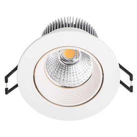 LED ЛУНА ЗА ВГРАЖДАНЕ 220V, 8.5W, IP20, 3000K, 460lm, 30°, бяла