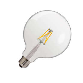 LED крушки филамент E27, 6W, 220V, топла светлина, 810lm, 300°, тип G125