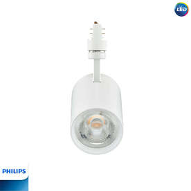 LED прожектор за шина Philips 220V, 30W, 3000lm, 3000K, CRI>90, IP20, 25°, бяло тяло, за трифазна шина