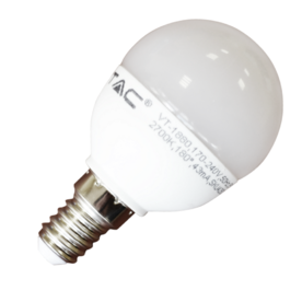 LED крушки Е14 V-TAC, 6W, 220V, 4500K, 470lm, 180°