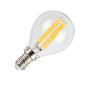 LED крушка Filament E14 Ultralux LFG41427, 4W, 220V, 2700K, 400lm, 360°, тип форма G45