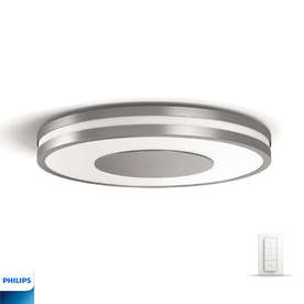 LED плафон Philips Being Hue, 220V, 22.5W, 2500lm, 2200-4000-6000K, IP20, дистанционно управление, цвят алуминий/бял