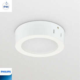 LED панел за обемен монтаж Philips, 220V, 11W, 4000К, 1100lm, IP44, кръг, алуминий, цвят бял мат