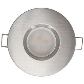 LED луна за вграждане IP44, 6.5W, 220V, 2700K топла светлина, SMD2835, сатиниран никел