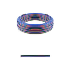 RGB плосък кабел 4x0.35 mm²