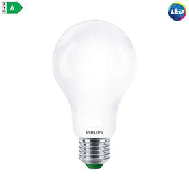 LED крушка Philips E27, 7.3W, 1535lm, 3000K, CRI80, 360°, стъклен балон, ултра ефективна 210lm/W, гаранция 5 години