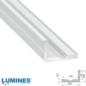 Г образен алуминиев профил за LED лента 3 метра Lumines Lighting 10-0061-30