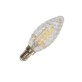 Филамент LED крушки Filament Е14 Кендъл спирала, V-TAC, 4W, 220V, 2700K, 400lm, 300°, димираща