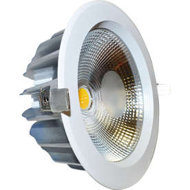 LED луна за вграждане 40W, 220V, 3000K топла бяла светлина, 3200lm, 120°, COB диод, IP21