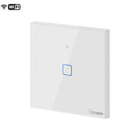 Smart сензорен ключ Sonoff TX T1 EU 1C WiFi + RF за вграждане, бял, 220V, 2A, LED подсветка за състояние