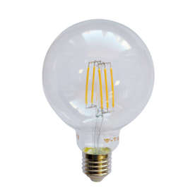 LED Крушка - 6W Filament Patent E27 G95 Топло Бяла Светлина