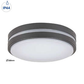 LED плафон RABALUX HAMBURG 8847, 220V, 10W, 4000K, 720lm, IP44, МЕТАЛ, антрацит