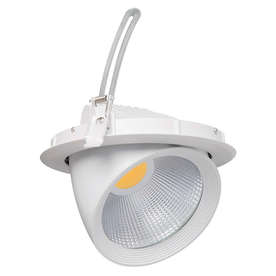 LED ЛУНА ЗА ВГРАЖДАНЕ, COB ДИОД, ПРОМЕНЛИВ ЪГЪЛ, 30W, 220V, IP20, 400K, 45°