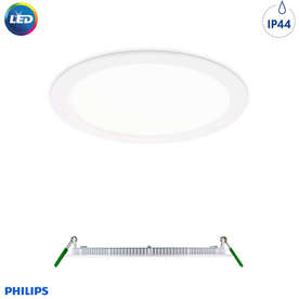 LED луна за вграждане Philips, 220V, 13W, 4000K, 1000lm, IP44, 135°, бяла