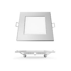 LED панел за вграждане ACA PLATO665SNM, 220V, 6W, 6500K, 450lm, цвят сатен хром