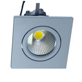 LED луна за вграждане, квадратна, променлив ъгъл, 3W, 220V, IP20, 3000K, 240lm, 40°