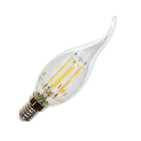 Винтидж LED крушка Filament Е14 Кендъл, V-TAC, 4W, 220V, 3000K, 400lm, 300°, димираща