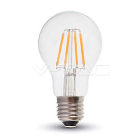 LED филамент крушки E27 6W 2700K 806lm A60 220-240V AC V-TAC 287 SAMSUNG ЧИП