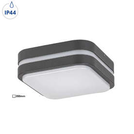 LED плафон RABALUX HAMBURG 8849, 220V, 10W, 4000K, 680lm, IP44, МЕТАЛ, антрацит