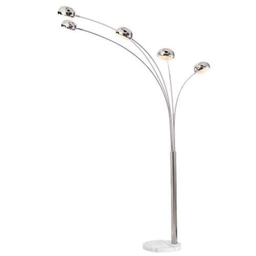 Лампион ACA Lighting Markella ML312461FC 220V IP20 метал и мрамор, хром, фасунги 5xЕ14, кабел 1.9 метра с ключ