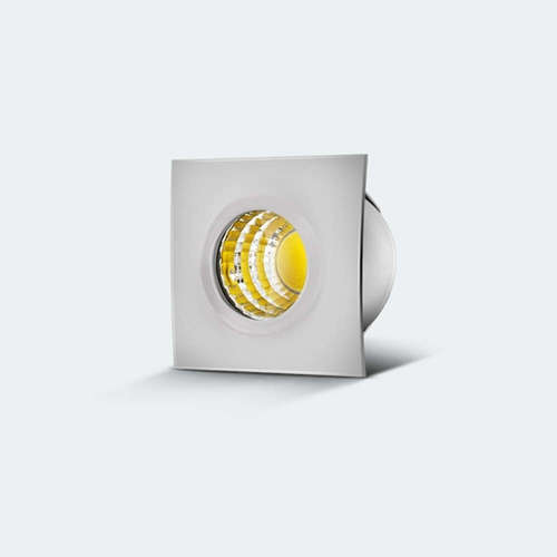 LED ЛУНА ЗА ВГРАЖДАНЕ 3W, 220V, IP20, 3000K, 260lm, 24°, бяло квадратно тяло