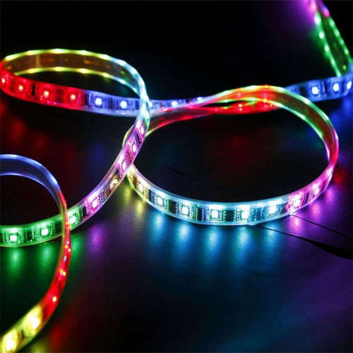 RGB LED ленти 12V, 14.4W/m, 70lm/W, диоди 5050, 60 SMD/m, влагозащитени IP54, гъвкави