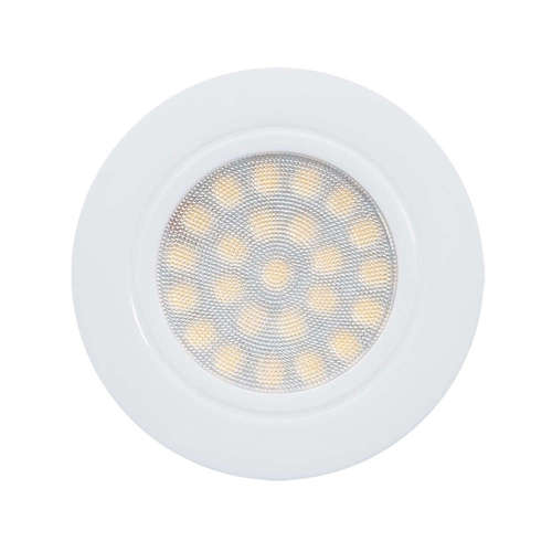 LED луна за вграждане, кръг, стационарна, IP44, SMD2835 диоди, 4W, 220V, 4200K, 60°, бяло тяло