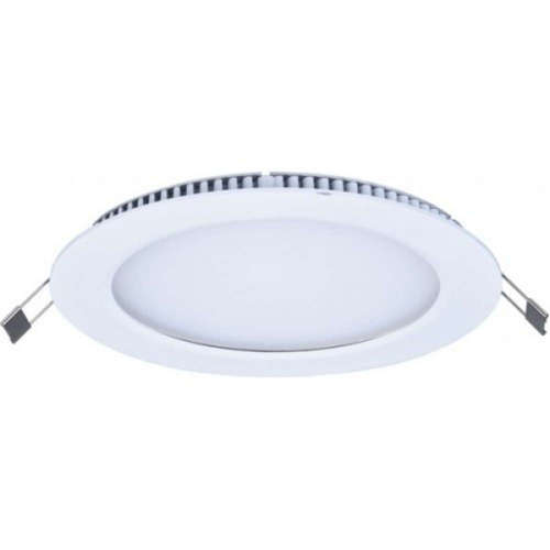 LED панели за вграждане, бяло кръгло тяло, 12W, 220V, топла бяла светлина 3000K, 900lm, 120°