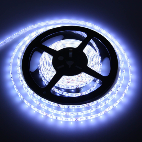 LED ленти 12V V-TAC, 3.6W/m, тип диоди 3528, 60 SMD/m, неутрална 4500К светлина, невлагозащитени IP20, гъвкави