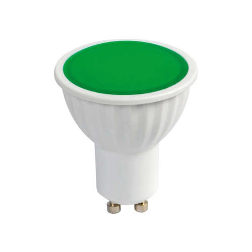 Цветни LED лунички UltraLux L510G, 5W 220V зелена светлина GU10