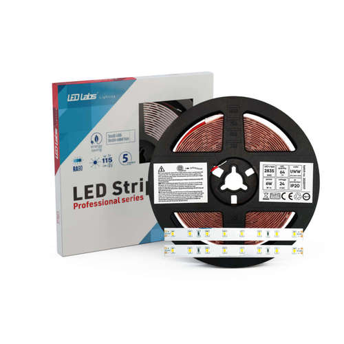 Професионална LED лента 24VDC LED Labs 6W/m 690lm/m 10000K IP20 CRI90