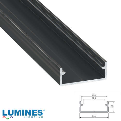 Алуминиев профил за LED ленти за външен монтаж Lumines Lighting Dual 10-0000-71