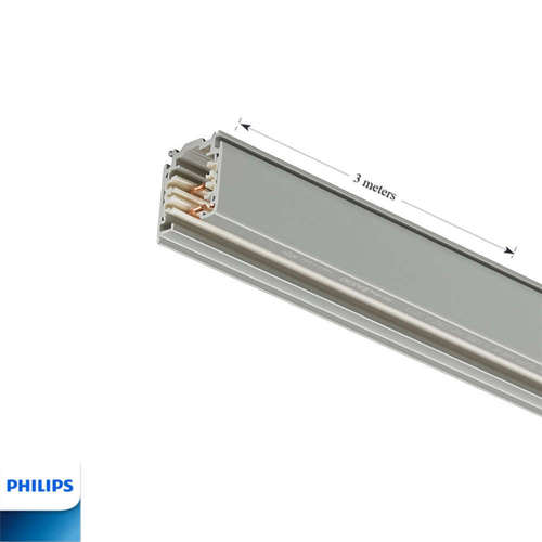 Трифазна шина за за интериорно осветление Philips, 3 метра, черна, за повърхностен монтаж