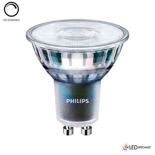 LED луничкa Philips, димируема, 220V, цокъл GU10, 3.9W, 3000K, 280lm, 25°, CRI 97