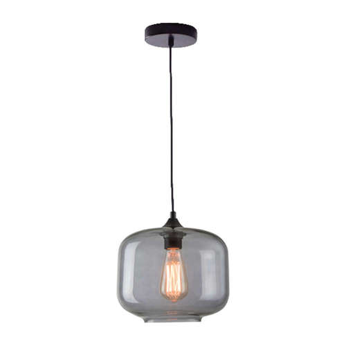 Винтидж лампа пендел Zambelis 14102 с опушен стъклен абажур