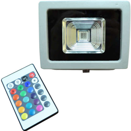 LED прожектори RGB с инфраред управление, 10W, 220V, RGB светлина, 120°, IP65