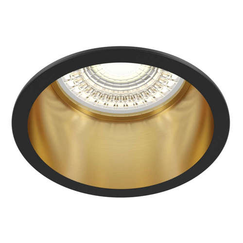 Луна за вграждане MAYTONI Downlight Reif DL049-01GB фасунга GU10 Алуминий черен/златист