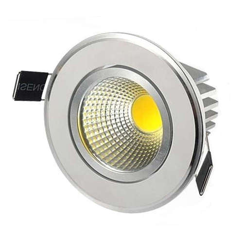 COB LED ЛУНА ЗА ВГРАЖДАНЕ 5W, 220V, IP20, 3000K, 400lm, 120°, цвят инокс