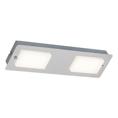 LED плафон Rabalux Ruben 5723, 220V, 2x4.5W, 4000K, метал/поликарбонат, IP44