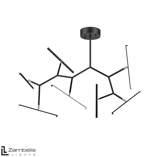 Висящо осветително тяло LED пендел Zambelis 2072, 220V, черен мат, димируем