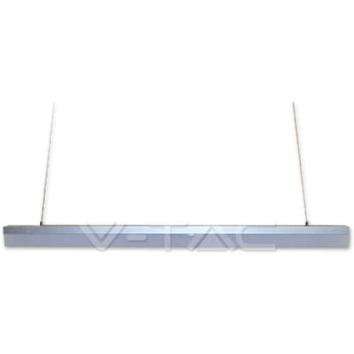 Алуминиев профил правоъгълен за LED ленти, 1 метър, за окачване, матиран разсейвател