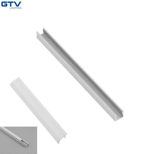 Алуминиев профил за LED лента 3 метра GTV Micro PA-GLAXMICNK3M-AL